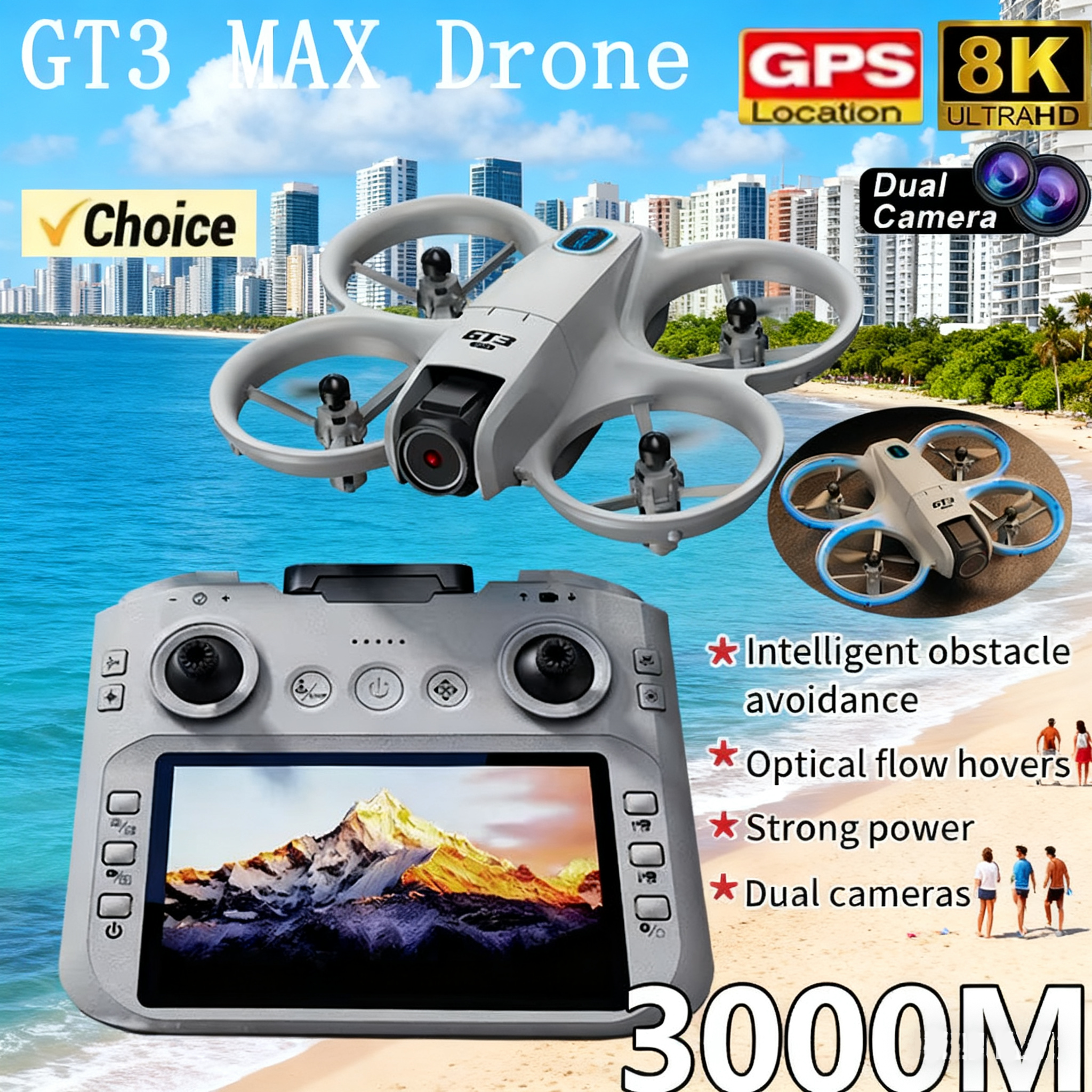 Fpv Drone Flight Controller - NEW GT3 Drone with HD Dual