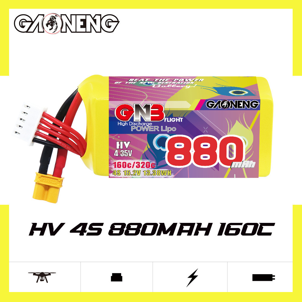 GNB 4S 880mAh 15.2V 160C/320C  – обзор и цена Fpv Drone Battery